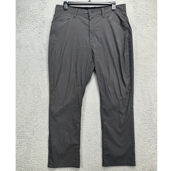 Eddie Bauer Pants Mens 38X30 Grey Nylon Blend Straight Leg Hiking Hiker Outdoor